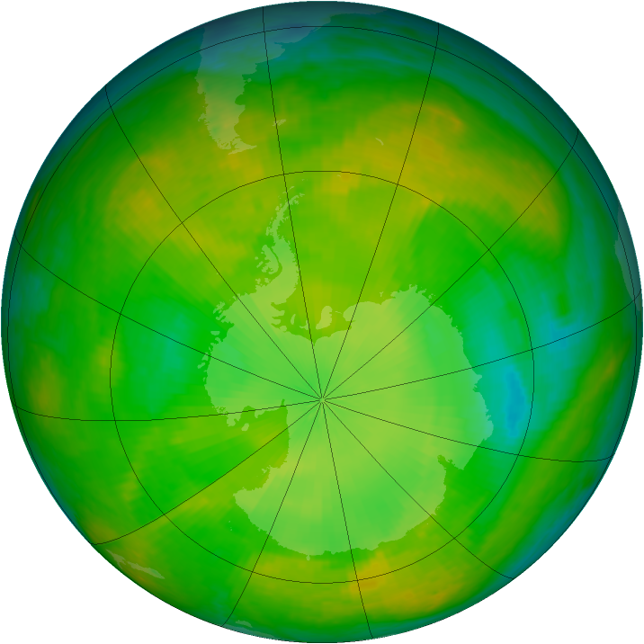 Antarctic ozone map for 17 November 2002